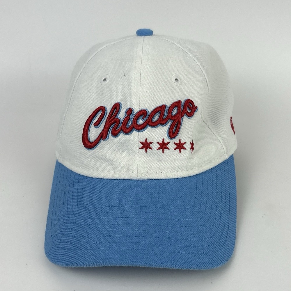 Chicago Bulls Hat New Era City Edition Chicago Flag Strapback 9Twenty Side Logo